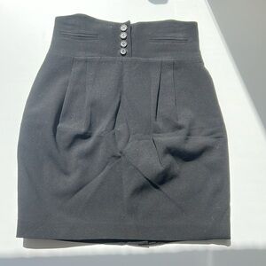 Club Monaco pencil skirt with front pleats and button details